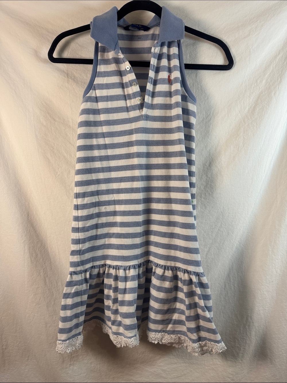 Polo Ralph Lauren Striped Collared Dress Youth Large 12/14